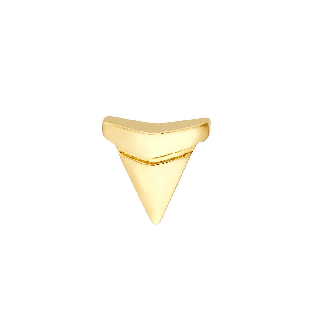 14K Gold Shark Tooth Stud Earrings