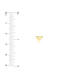 14K Gold Shark Tooth Stud Earrings