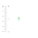 14K Gold Turquoise Enamel Cross Stud Earrings