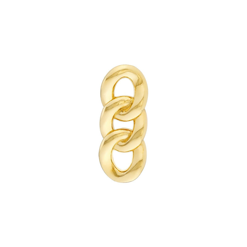 14K Gold Triple Link Earrings
