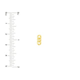 14K Gold Triple Link Earrings