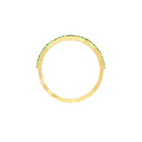 14K Gold Zig Zag Emerald Band