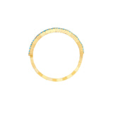 14K Gold Zig Zag Turquoise Band
