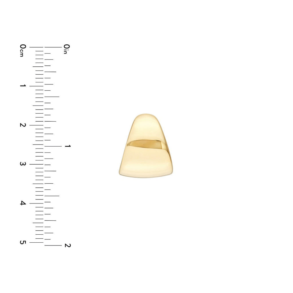 14K Gold Semi Hoop Earrings
