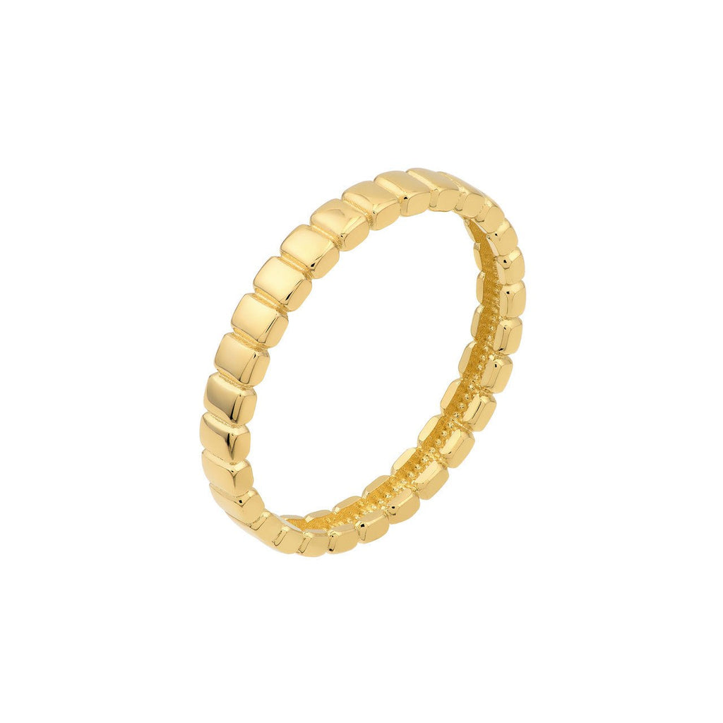 14K Gold Thin Tag Band