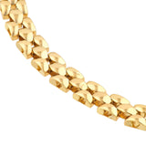 14K Gold Square 2+1 Link Chain Bracelet