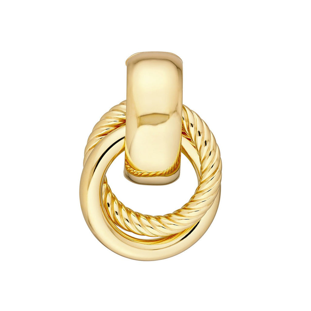 14K Gold Duo Linked Hoop Earrings