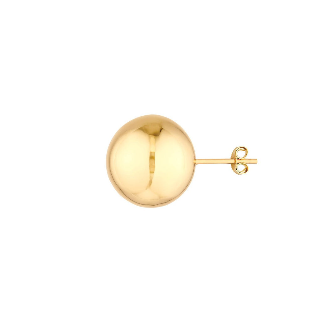 14K Gold 16MM Ball Stud Earrings