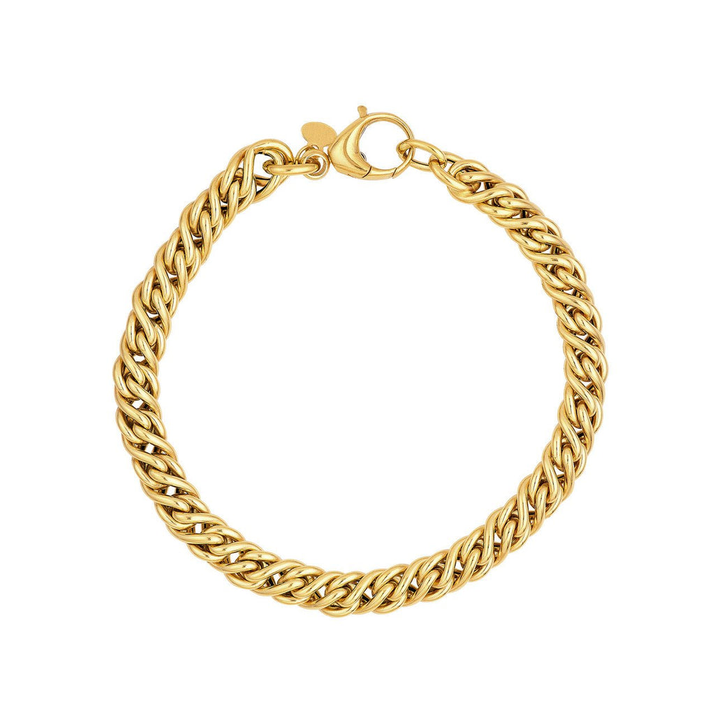14K Gold Small Twisted Cable Chain Bracelet