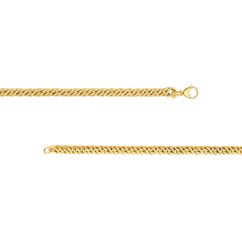 14K Gold Small Twisted Cable Chain Bracelet