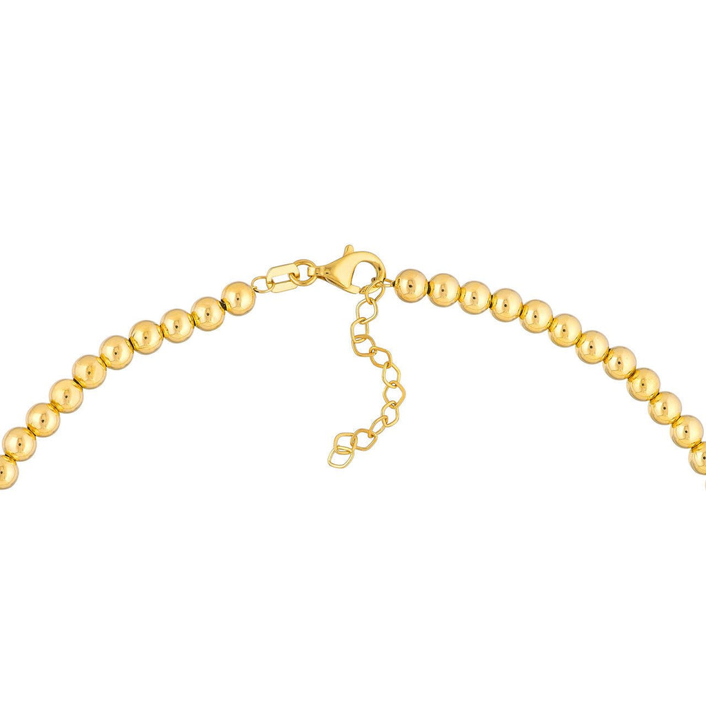 14K Gold Graduated Bead Necklace