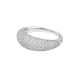 14K Gold Dome Diamond Pavé Band
