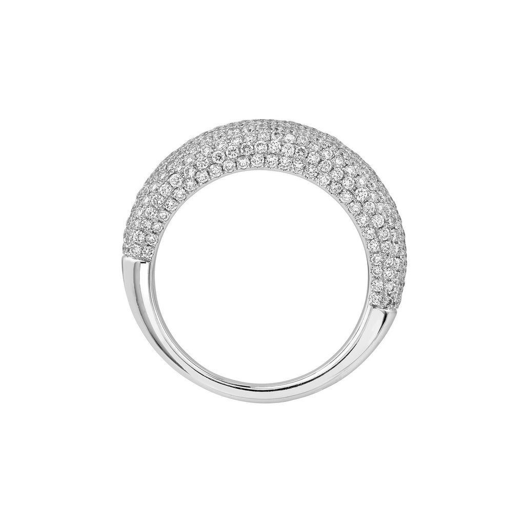 14K Gold Dome Diamond Pavé Band