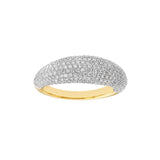 14K Gold Dome Diamond Pavé Band