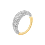 14K Gold Dome Diamond Pavé Band