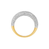 14K Gold Dome Diamond Pavé Band