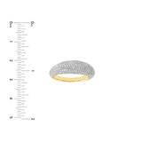 14K Gold Dome Diamond Pavé Band