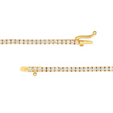 14K Gold 2MM Diamond Tennis Necklace
