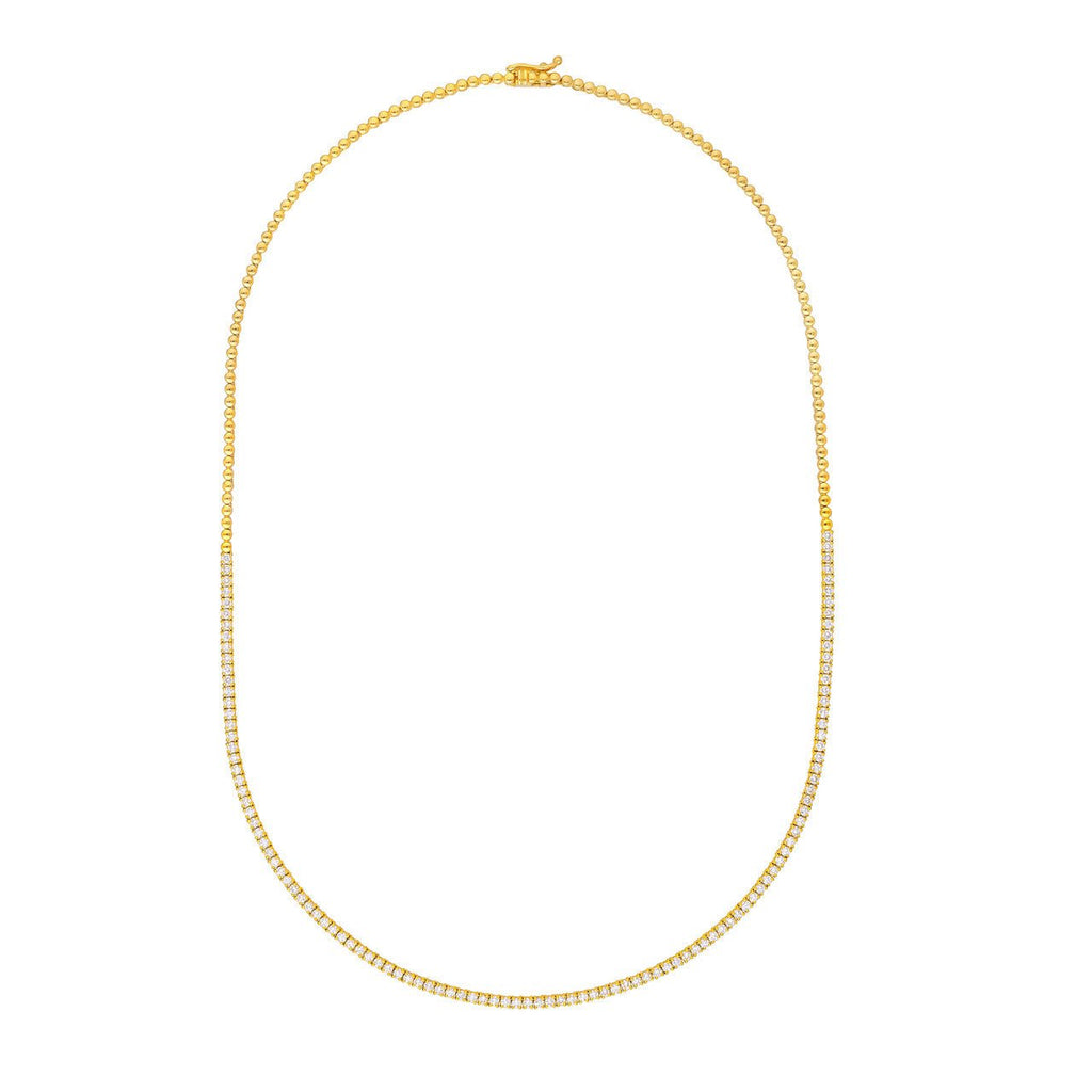 14K Gold 2.00 Carat Graduated Diamond Tennis Necklace