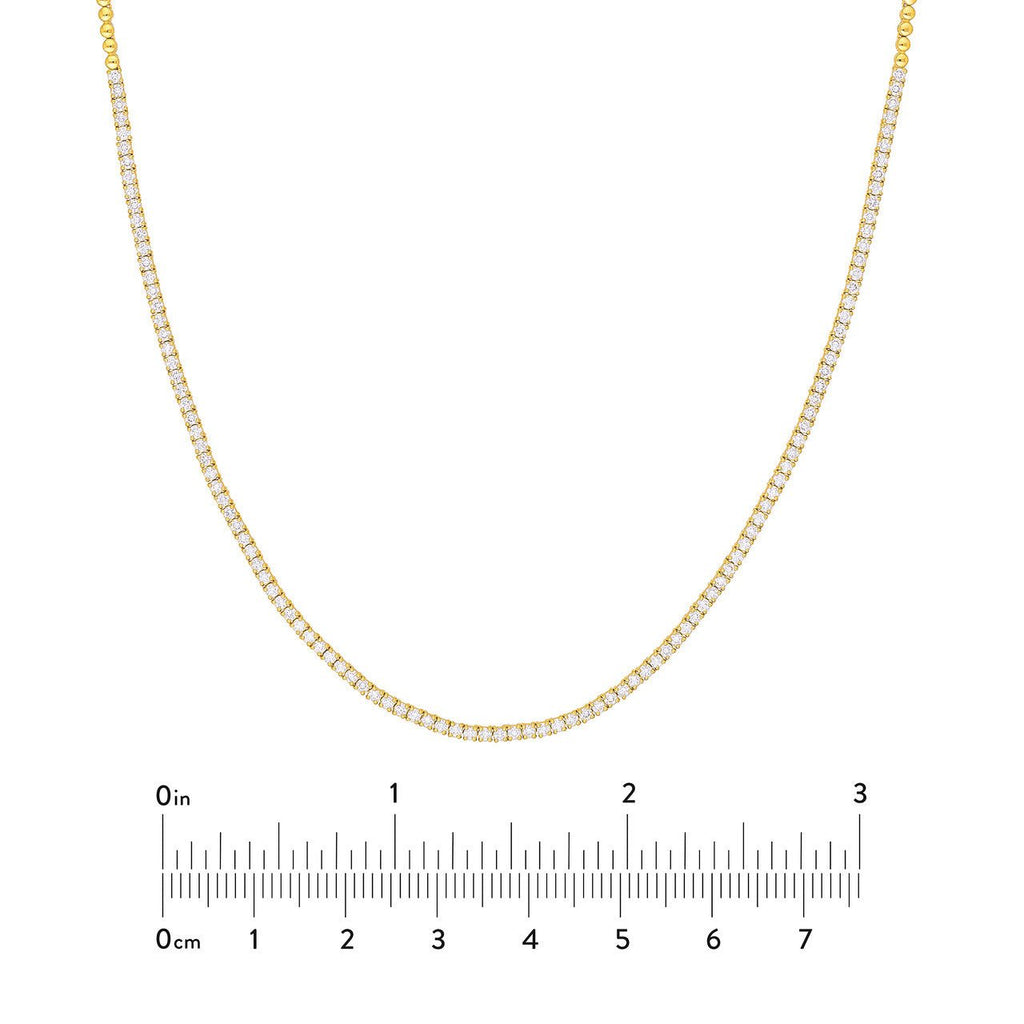 14K Gold 2.00 Carat Graduated Diamond Tennis Necklace