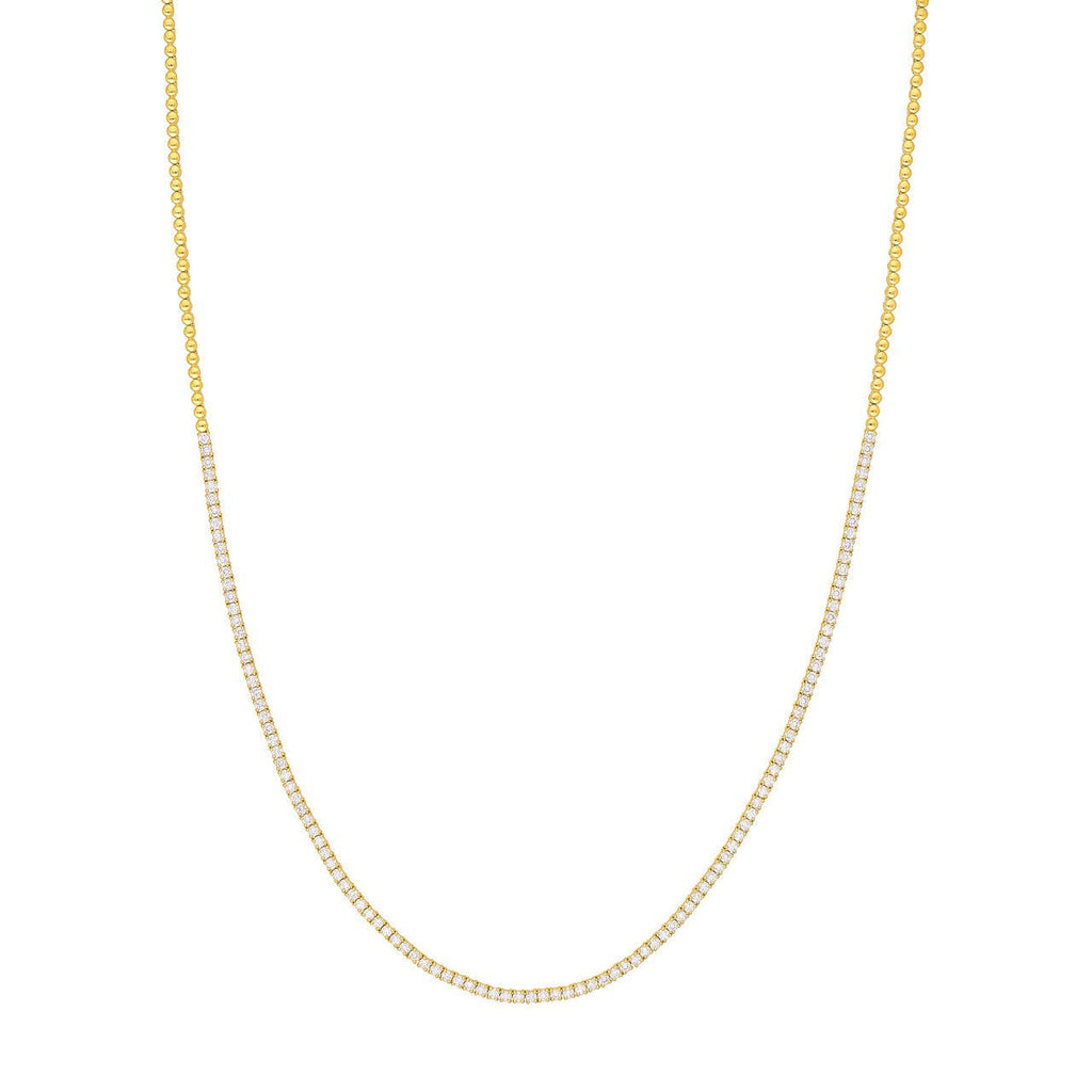 14K Gold 2.00 Carat Graduated Diamond Tennis Necklace