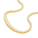 14K Gold 3.00 Carat Graduated Diamond Tennis Necklace