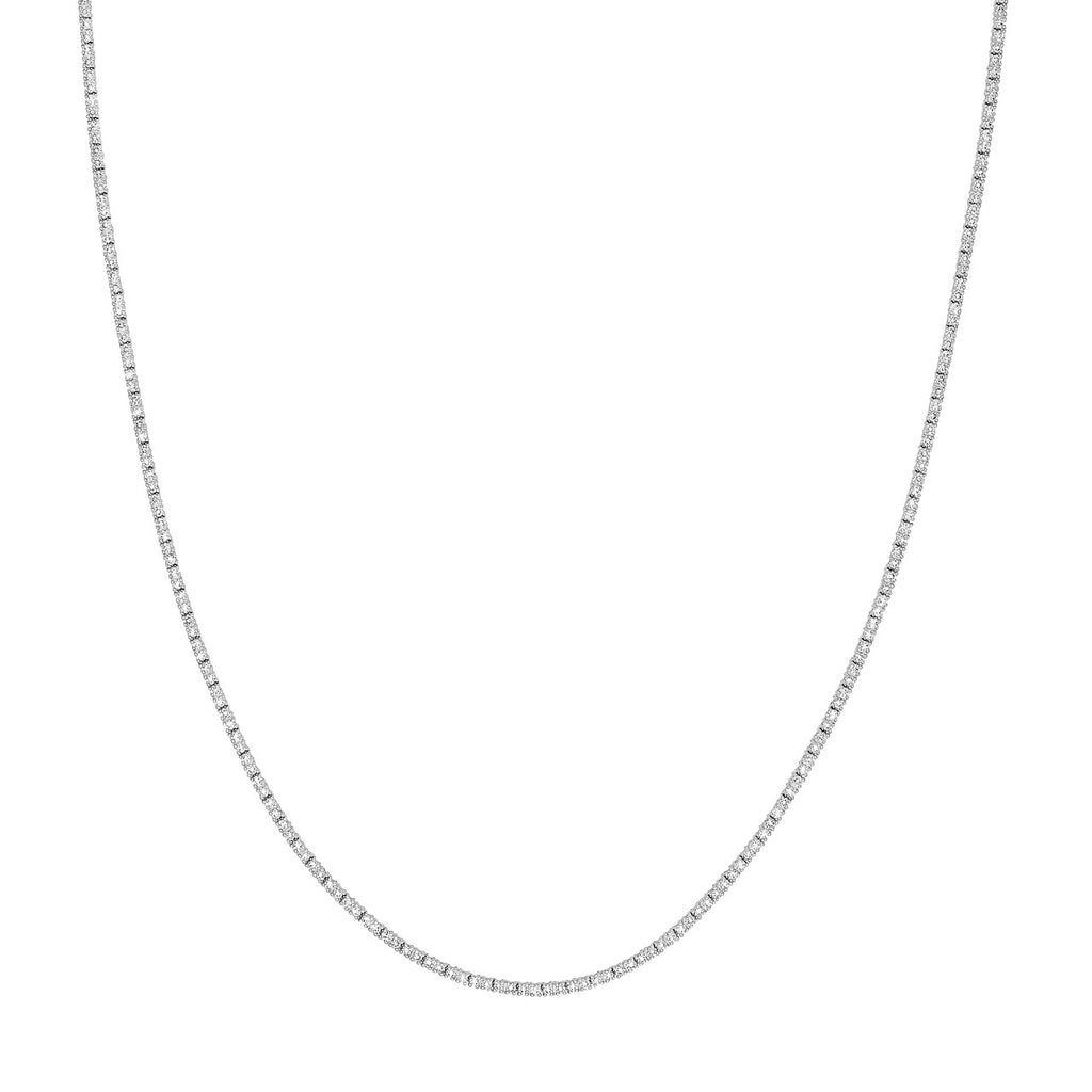 14K Gold 1.3MM Diamond Tennis Necklace