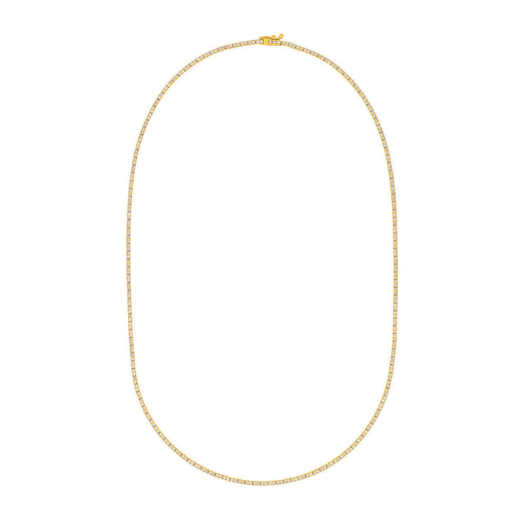 14K Gold 1.3MM Diamond Tennis Necklace