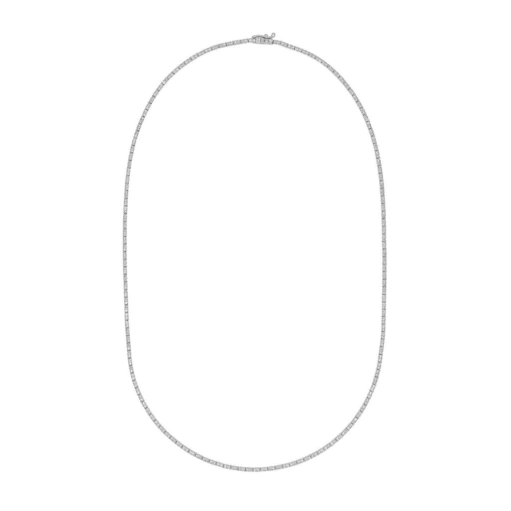 14K Gold 1.3MM Diamond Tennis Necklace