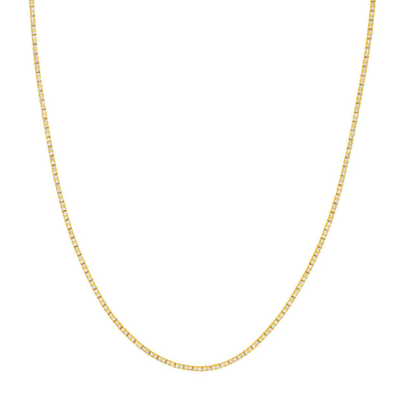 14K Gold 1.3MM Diamond Tennis Necklace
