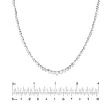 14K Gold 5.00 Carat Graduated Diamond Tennis Necklace