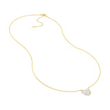 14K Two-Tone Gold Diamond Pavé Heart Pendant Necklace