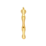 14K Gold Round Bamboo Hoop Earrings