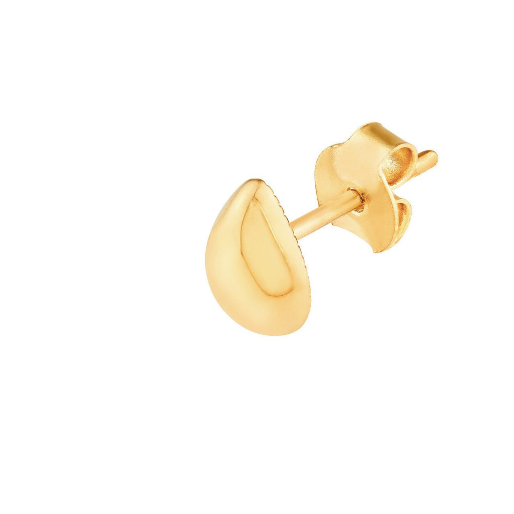 14K Gold Pear Drop Stud Earrings