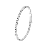 14K Gold 3.80 Carat Diamond Flexible Square Bangle