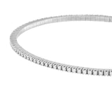 14K Gold 0.90 Carat Diamond Flexible Square Bangle