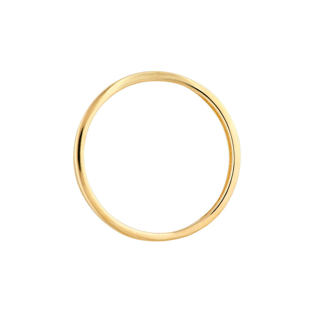 14K Gold Textured Pinched Band