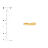 14K Gold Textured Pinched Band
