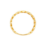 14K Gold Alternating Hearts 3/4 Band