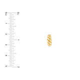 14K Gold Open Swirl Hoop Earrings