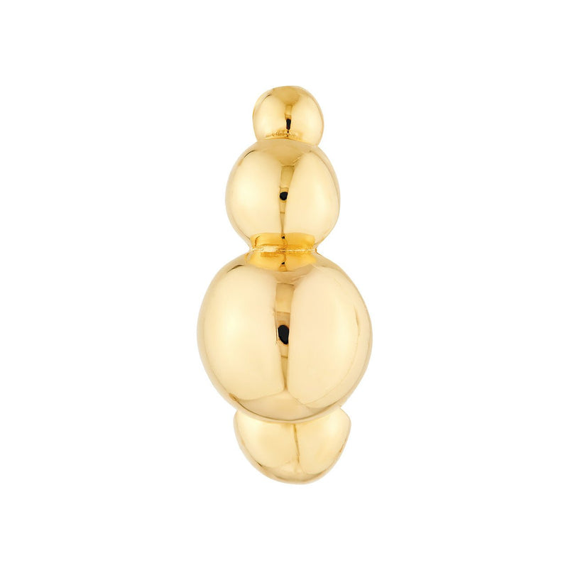 14K Gold Beaded Hoop Earrings