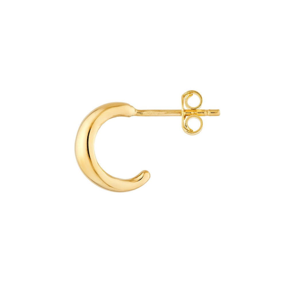14K Gold Polished Open Hoop Earrings