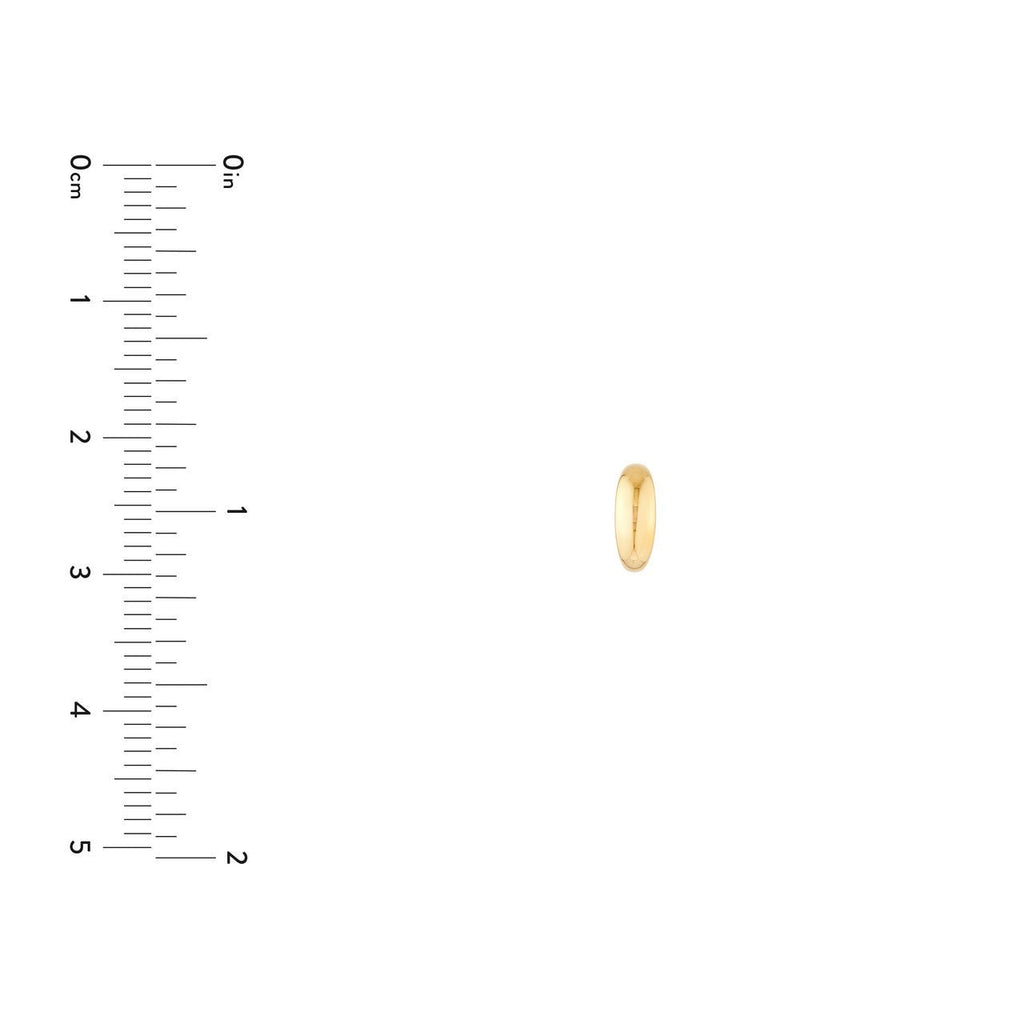 14K Gold Polished Open Hoop Earrings