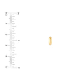 14K Gold Polished Open Hoop Earrings