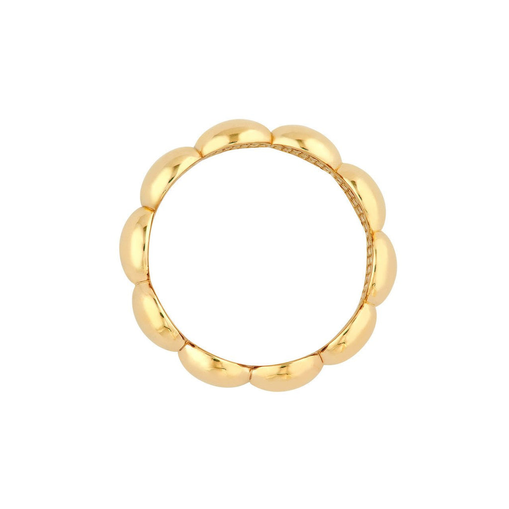 14K Gold Puffy Bead Band