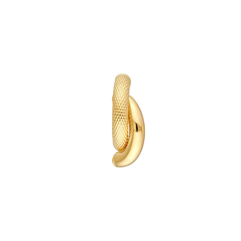 14K Gold Diamond Cut and Polished Tube Stud Earrings