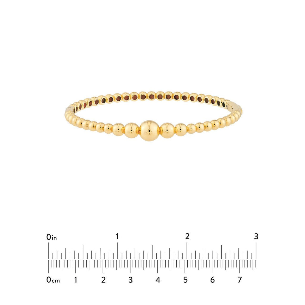 14K Gold Graduated Bead Bangle