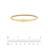 14K Gold Graduated Bead Bangle