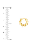 14K Gold Beaded Huggie Earrings