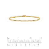 14K Gold 1.00 Carat Natural Bezel Set Diamond Tennis Bracelet